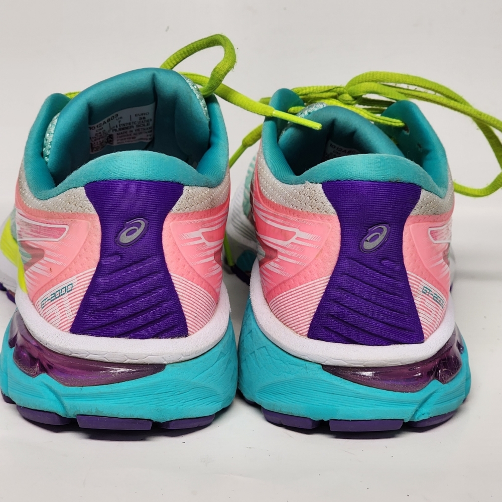 Asics Preowned GT 2000 8 Fresh Ice White Running Shoes Women Sz 7 1012A803 - Picture 7 of 12